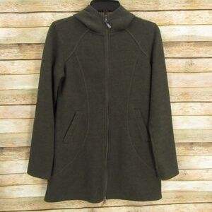 Athleta Brown/Black Front Zip Hoodie Jacket S